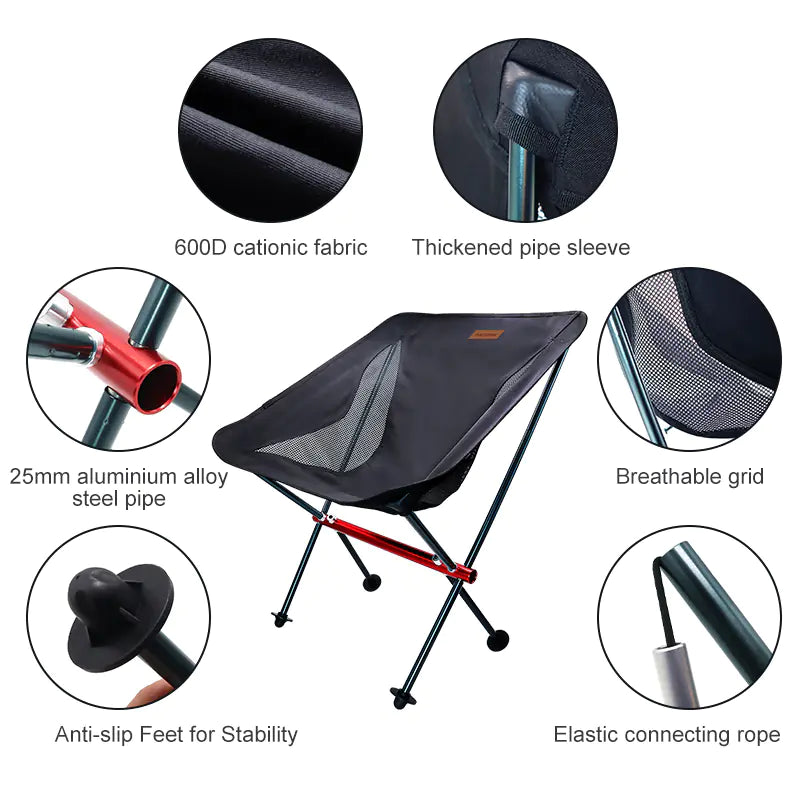 Portable Ultra-Light Aluminum Alloy Folding Chair