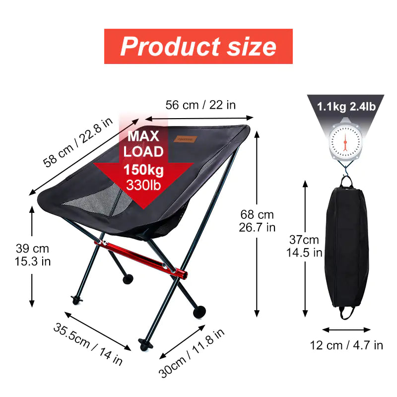 Portable Ultra-Light Aluminum Alloy Folding Chair